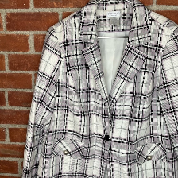 Oversized plaid blazer - Picture 3 of 8